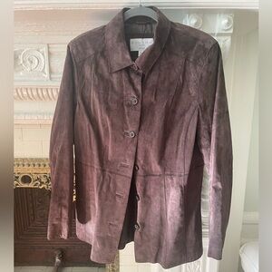 Lovely chocolate brown suede oversize jacket shacket - Size M